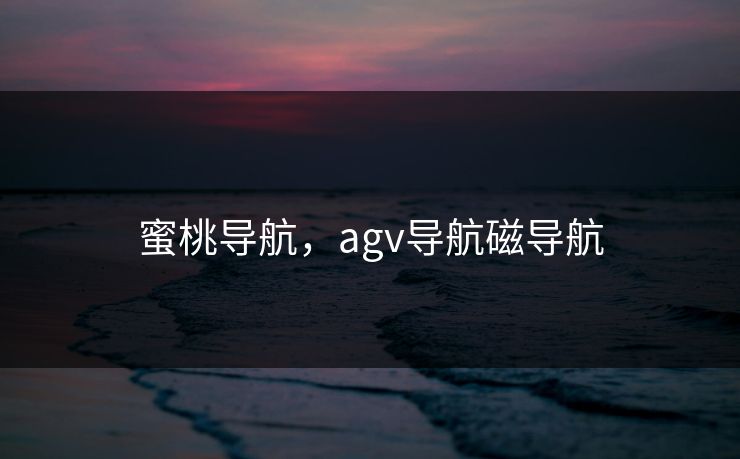 蜜桃导航，agv导航磁导航